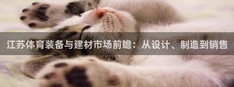 意昂4神州：江苏体育装备与建材市场前瞻：从设计、制造